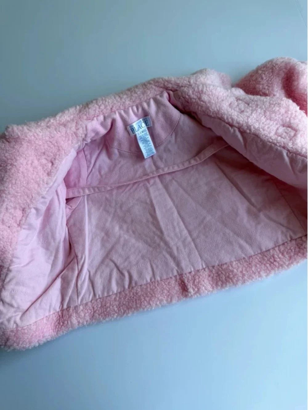 The Children's Place Baby Girls Sherpa Bear Coat & Mittens 0-3M (fit up to 12m)